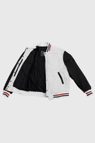 Varsity Wool Body With Leather Sleeves