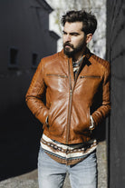 Zack Men's Fashion Leather Jacket Men's Leather Jacket FMCo NY