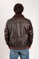 Mens Bomber Leather Jacket Brown Men's Bomber Jacket Whet Blu NYC