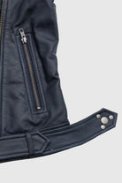 Chloe womens Fashion Leather Jacket Navy Blue Women's Leather Jacket Whet Blu NYC