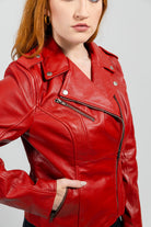 Abigail Women's Vintage Moto Leather Jacket Women's Leather Jacket