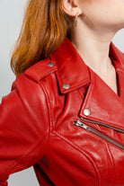 Abigail Women's Vintage Moto Leather Jacket Women's Leather Jacket