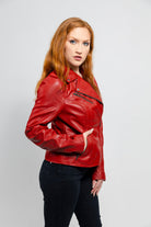 Abigail Women's Vintage Moto Leather Jacket Women's Leather Jacket