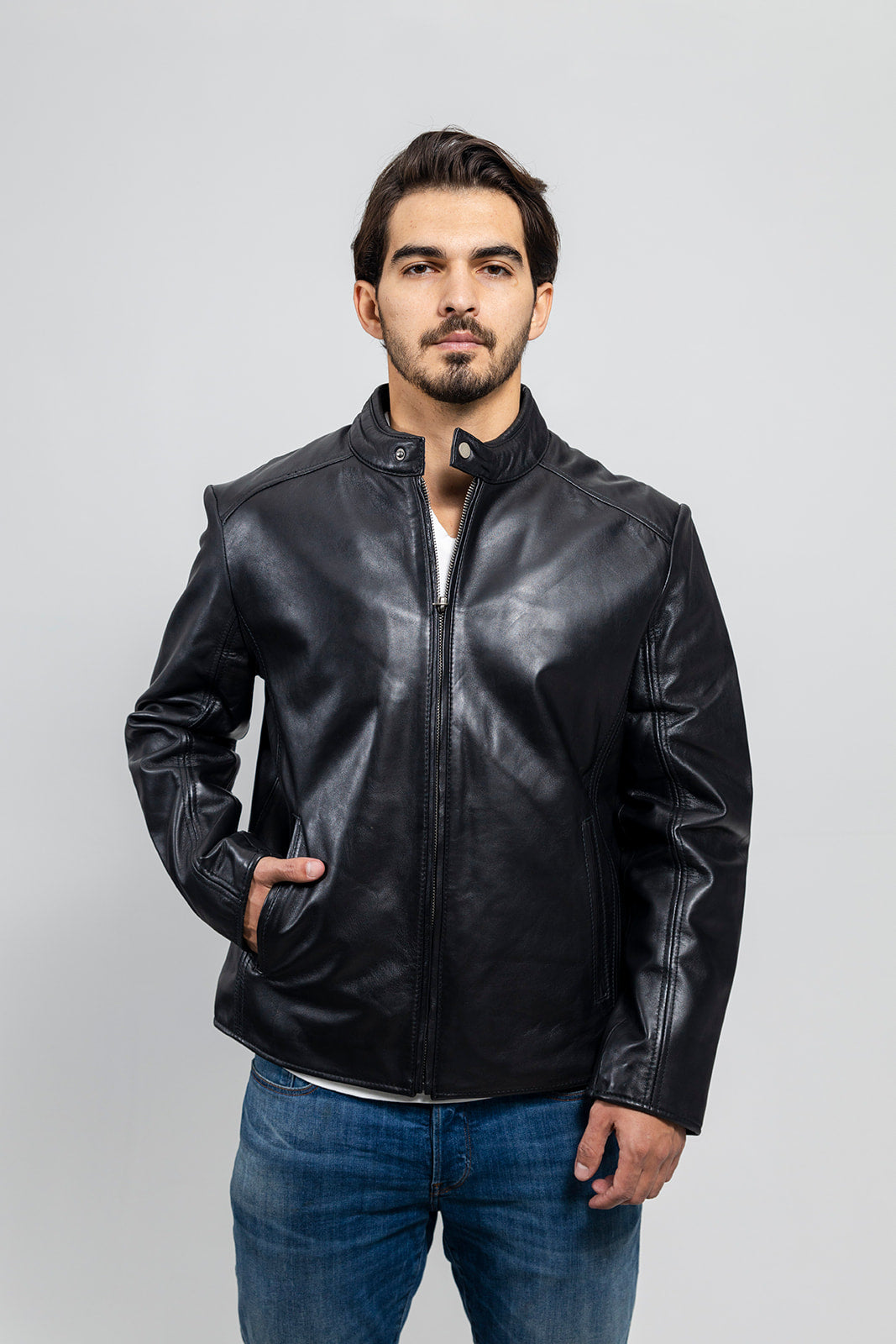 Blake Mens Leather Jacket Men's Leather Jacket Whet Blu NYC