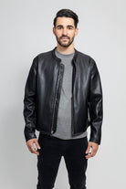 Dillon Men's Vegan Faux Leather Jacket Black Men's Vegan Faux Leather jacket Whet Blu NYC