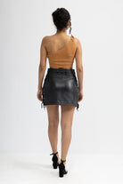 Lacey Fashion Leather Skirt Whet Blu NYC