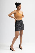 Lacey Fashion Leather Skirt Whet Blu NYC