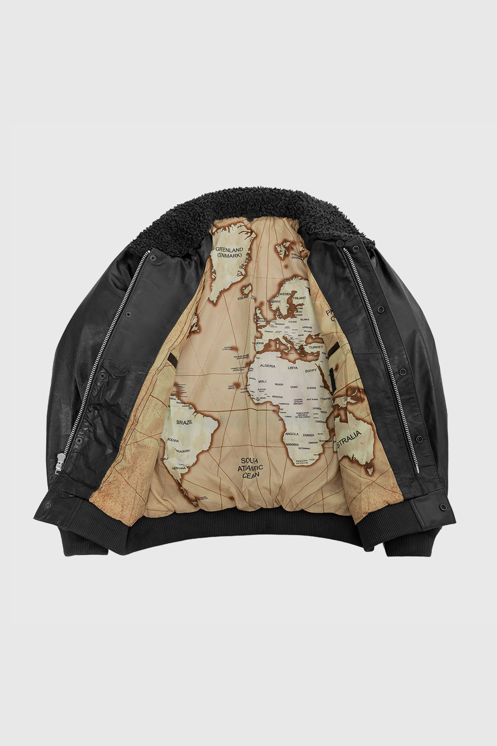 Old World Map Bomber Jacket Men's Bomber Jacket Whet Blu NYC