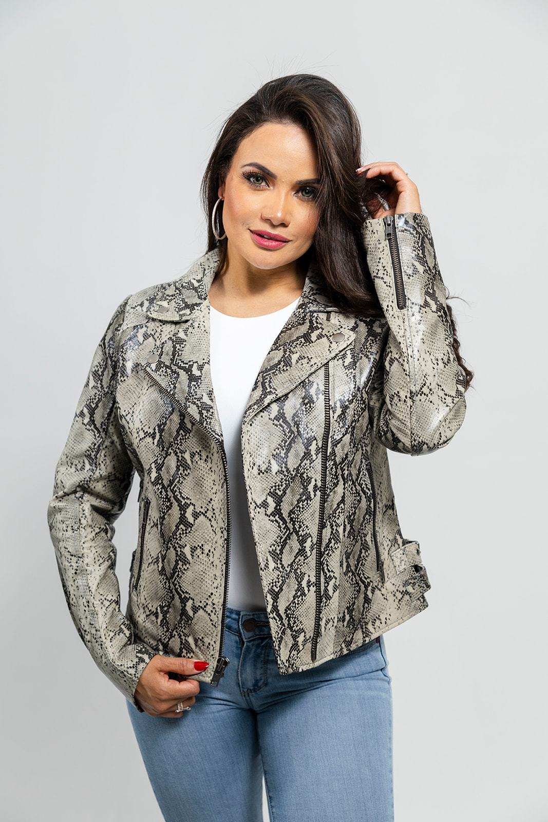 Python - Women's Leather Jacket Women's Leather Jacket Whet Blu NYC