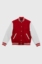 Varsity BURGUNDY/WHITE Sleeves Men's Varsity Bomber Jacker Whet Blu NYC