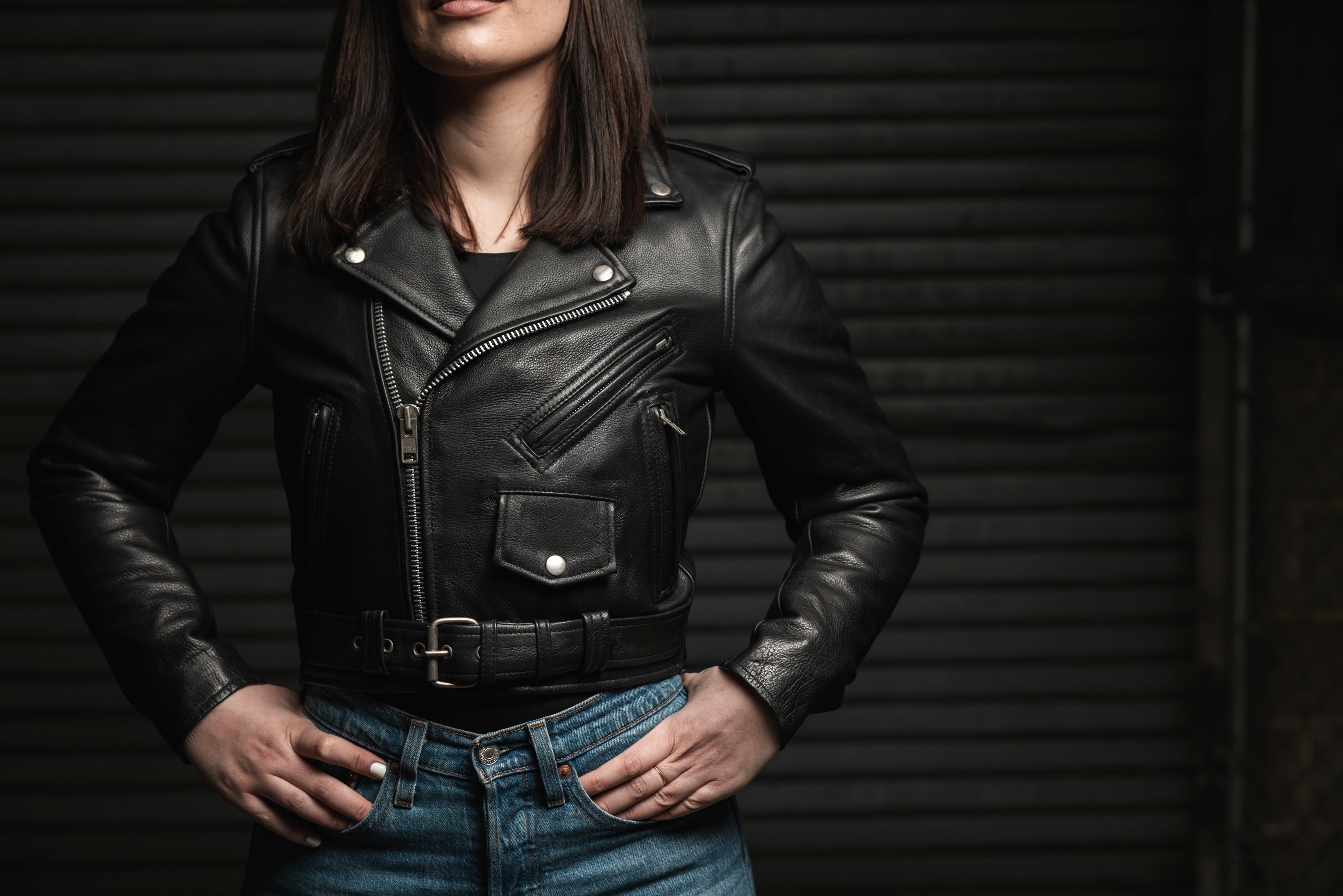 Imogen Motorcycle Leather Jacket Women's Leather Jacket BH&BR COLLAB