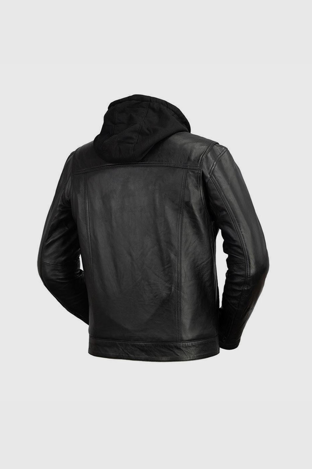ジャケット・アウター archive hoodie leather jacket darkwear Axel Men's Leather Jacket